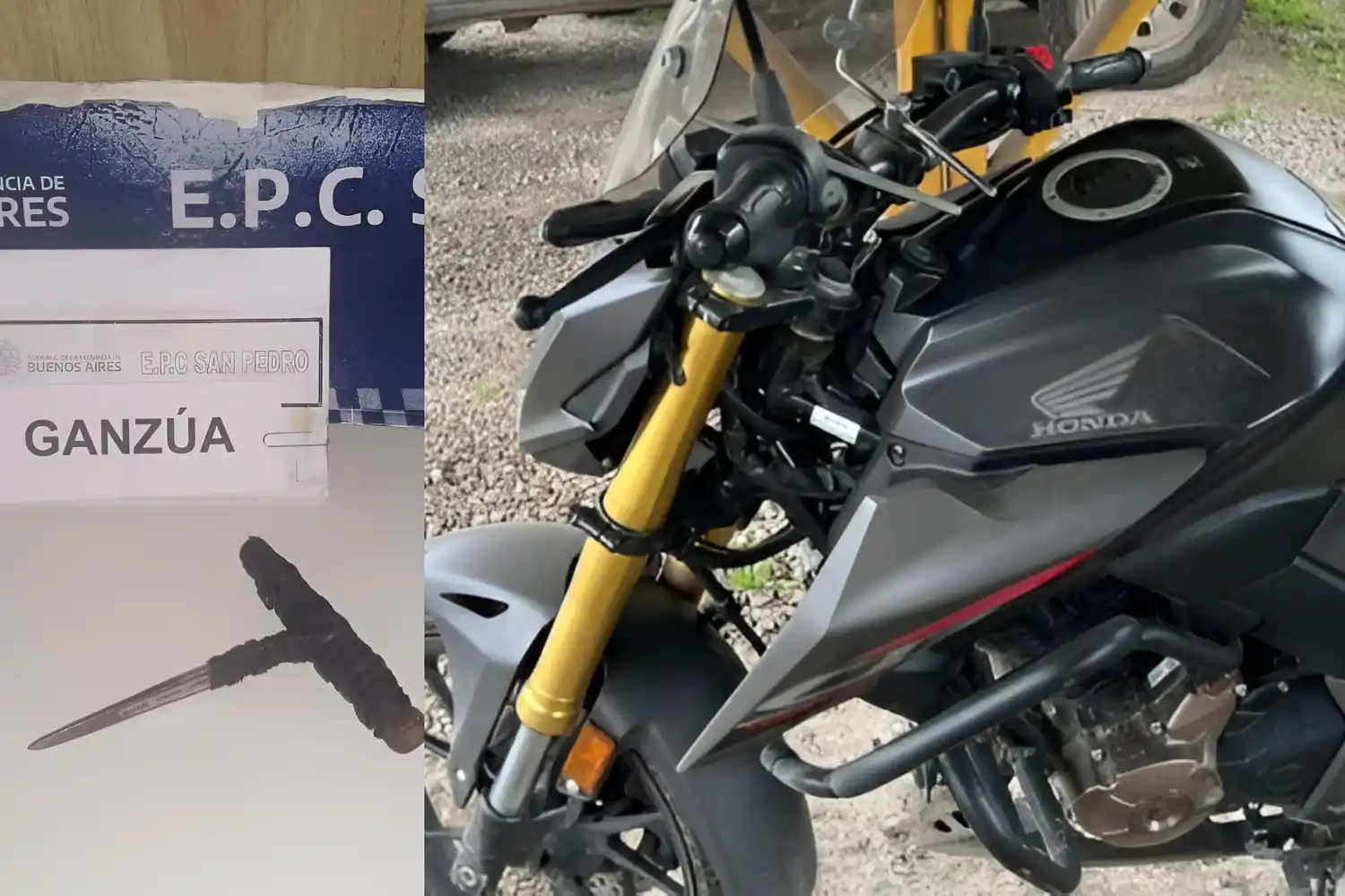 Con una ganzúa, había roto el tambor de la moto con fines de robo.