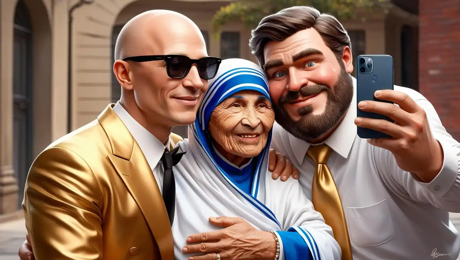 Influencers de antes y de ahora. Andrew Tate, la Madre Teresa de Calcuta y MrBeast.