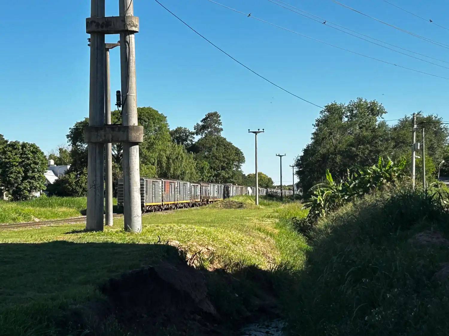 formación de tren paso por Rafaela detenido - 1