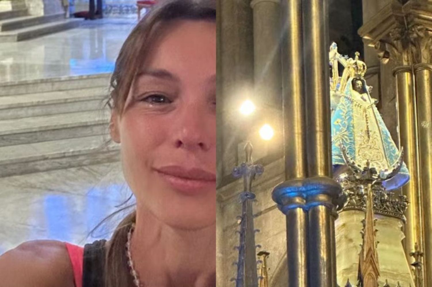 Pampita en la Basílica de Luján