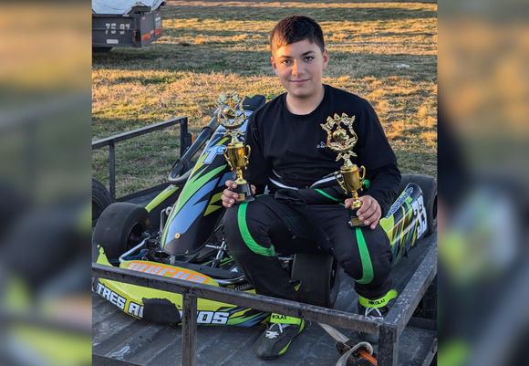 Nikolás Ríos tuvo un buen fin de semana en Dorrego en el Superkart del Sudeste
