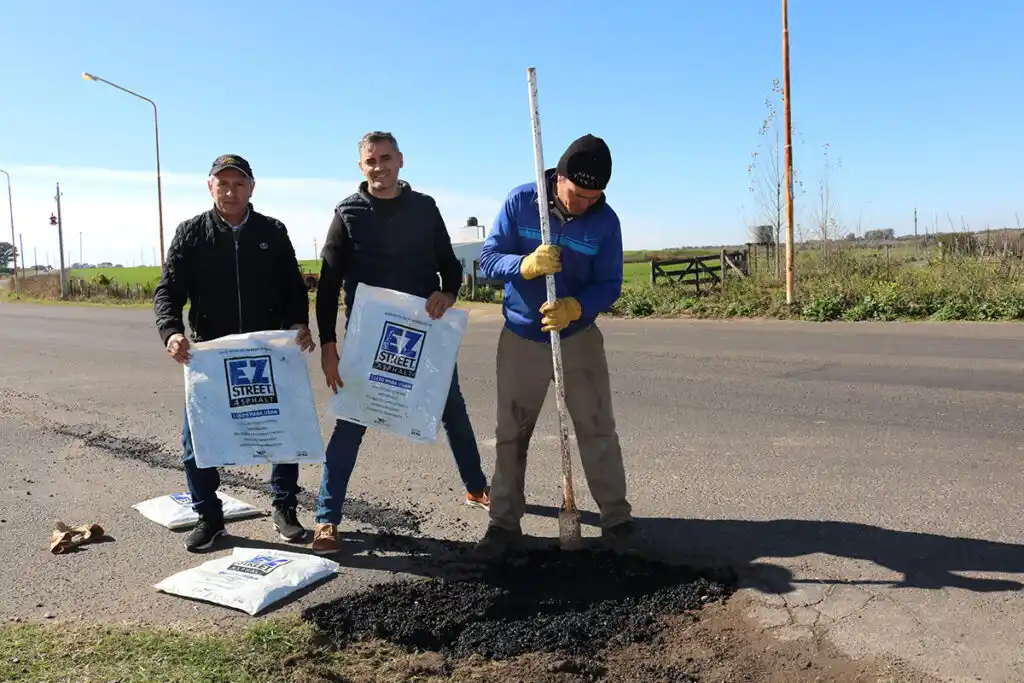 Bachean el ingreso a Antelo con un novedoso material
