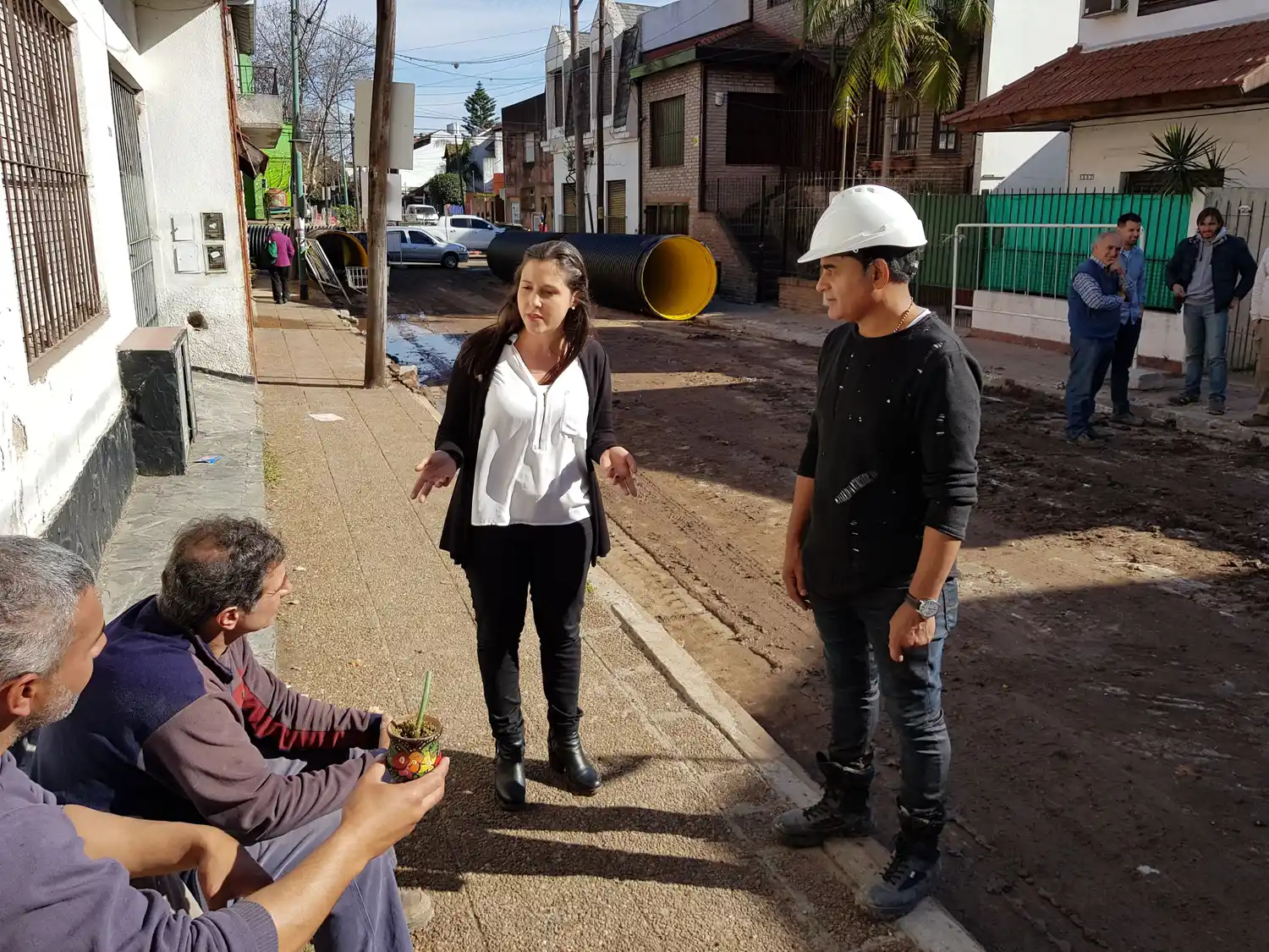 Barbieri recorrió obras hidráulicas en Vicente López: "Estamos haciendo lo que hay que hacer"