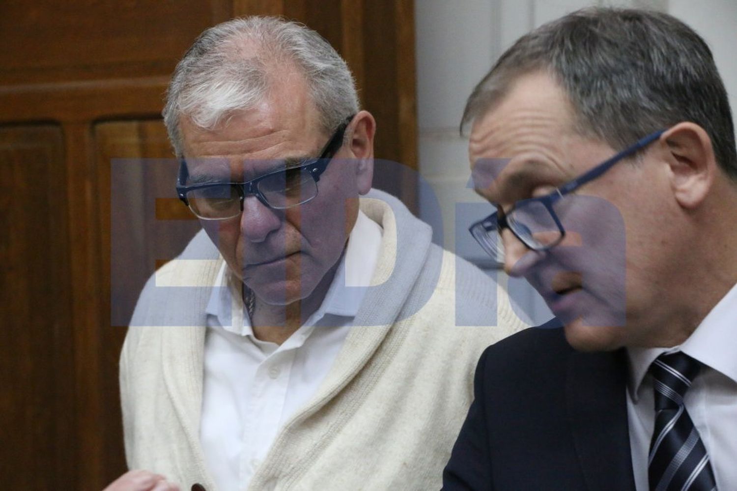El doctor Mario Pralong junto a su abogado Guillermo Straser 