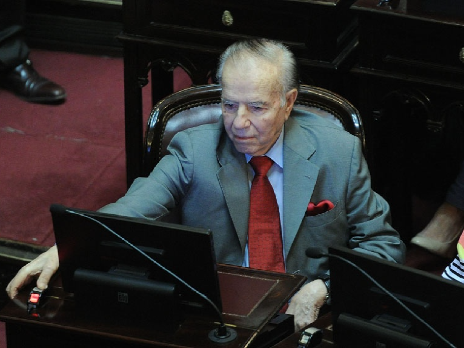 Menem será velado en el Salón Azul del Senado