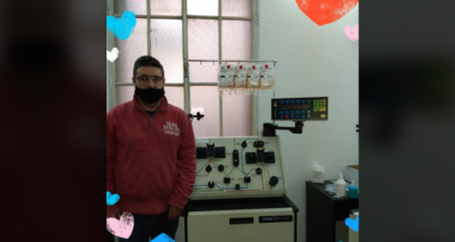 Roberto hizo su segunda donación de plasma