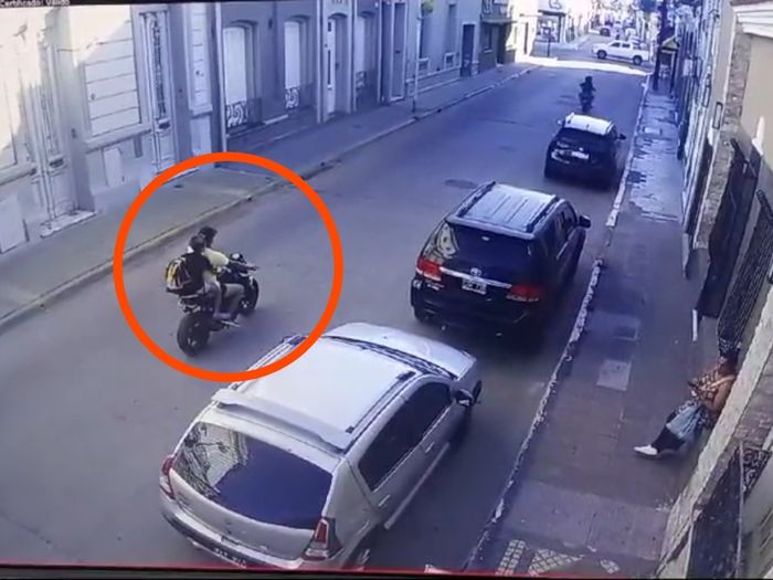 Matavos tomando carrera en Pellegrini