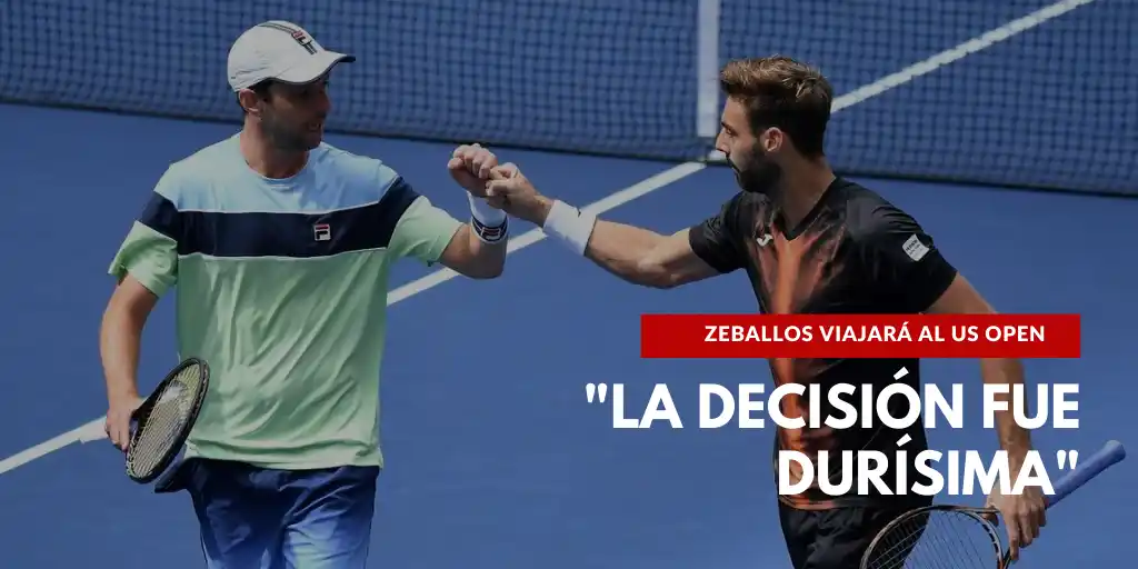 Zeballos jugará el US Open: “La decisión fue durísima”