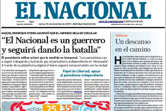 Diversos sectores rechazan la medida del TSJ sobre el diario El Nacional