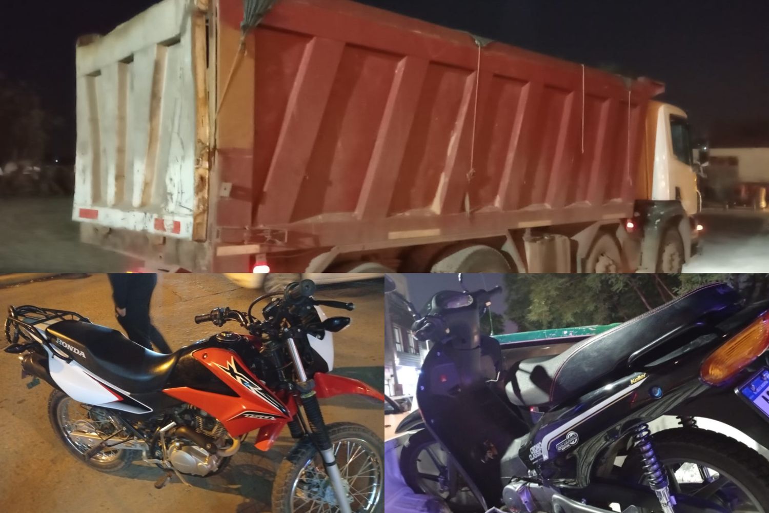 El camión y las motos secuestradas quedaron a disposición del Juzgado de Faltas.