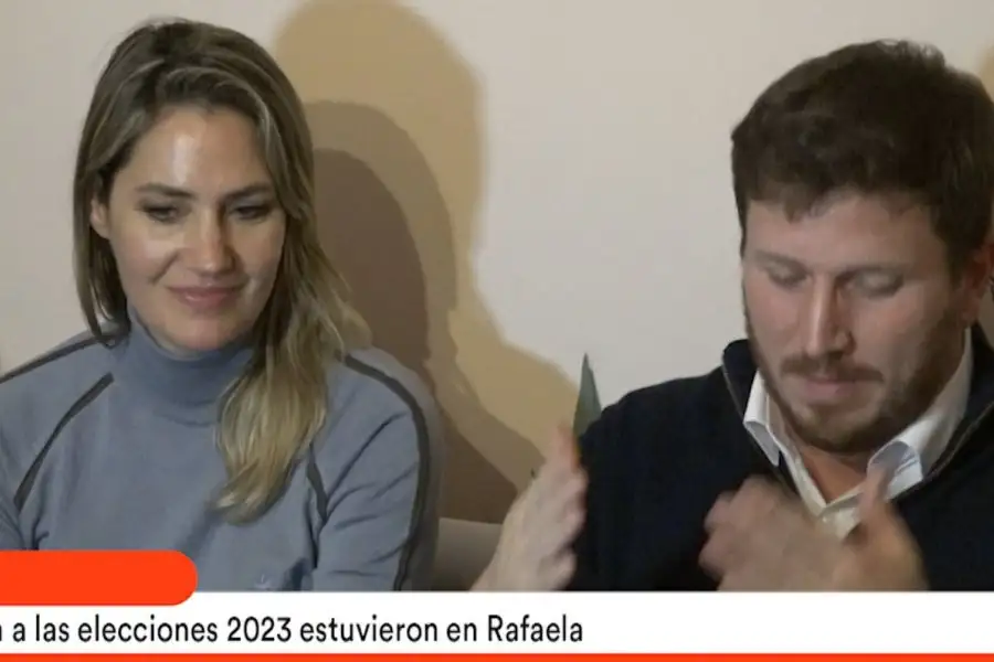 Losada junto a Federico Angelini, precandidato a vicegobernador, tambien señalado por Elisa Carrió