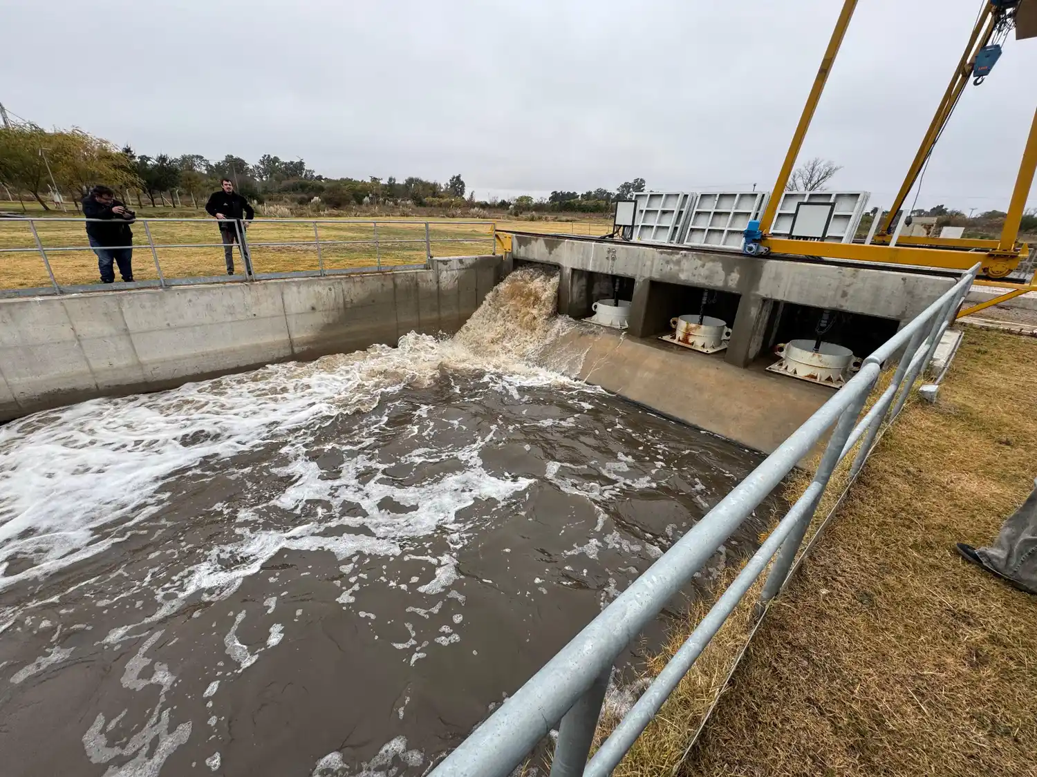 Estación de bombeo en la localidad de Melincué. Foto: Gentileza