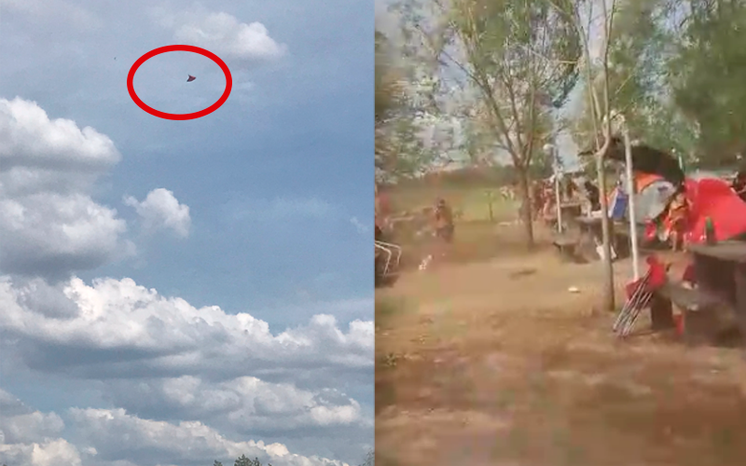 Remolino de viento en Mansa Lyfe: voló una carpa y la encontraron en la isla