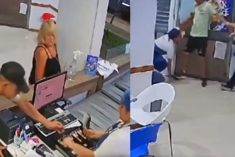 Video: empleadas de una heladería redujeron a golpes y a patadas a un ladrón