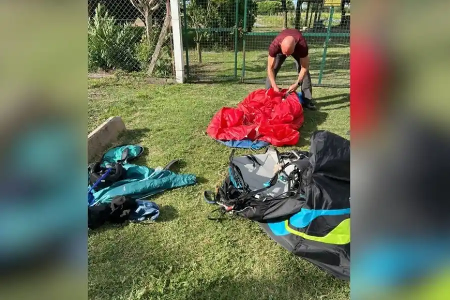Insólito: un paracaidista saltó en Rosario, quedó atrapado en una tormenta y fue arrastrado hasta Coronda