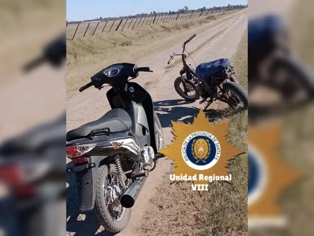 Motos secuestrada por el personal policial. Crédito: Relaciones Policiales.
