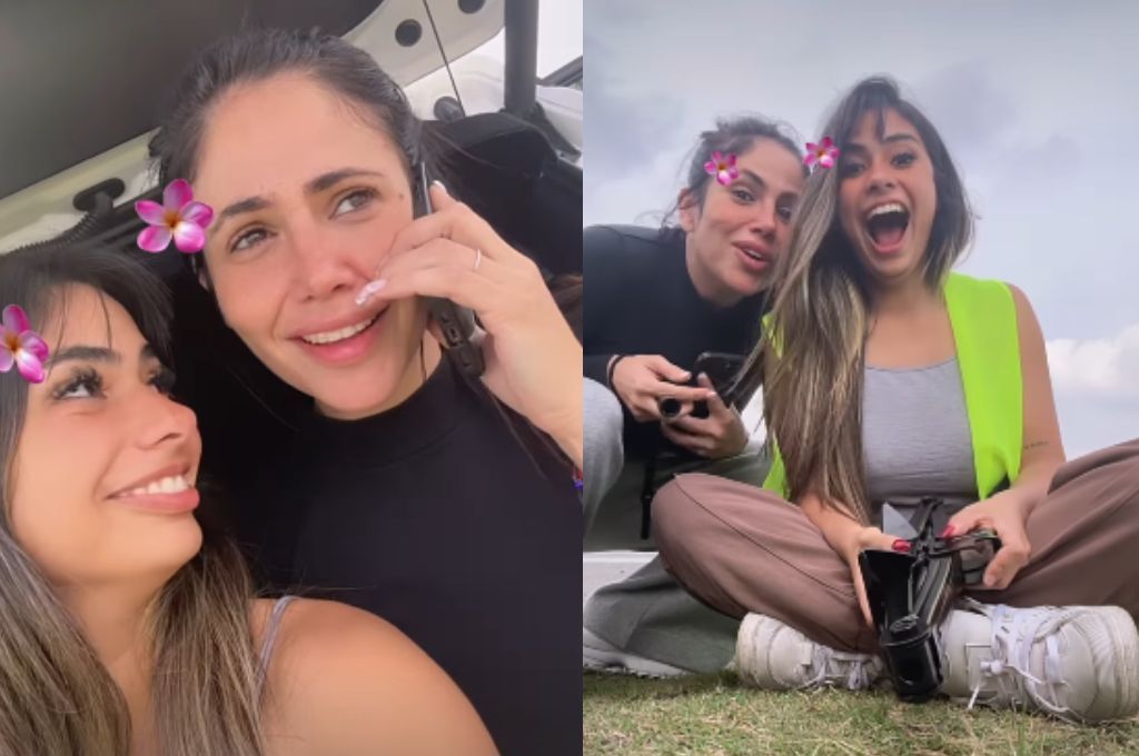 Daniela Celis y Romina Uhrig pincharon en la autopista