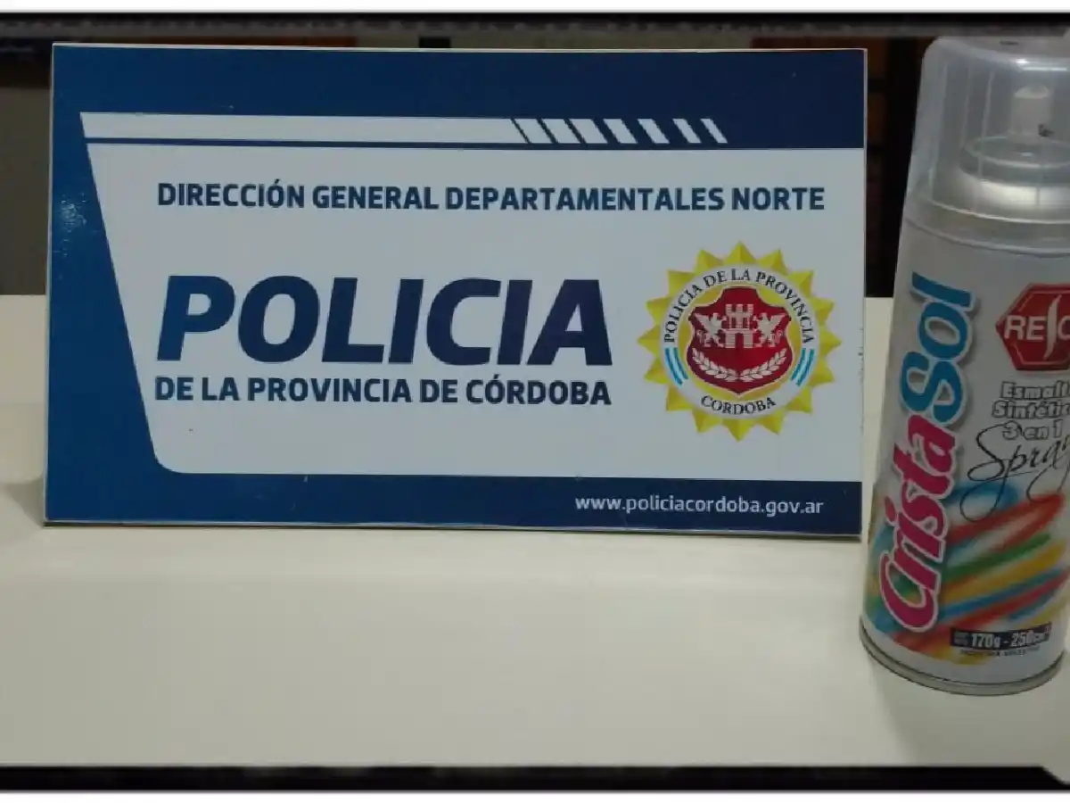 Brinkmann: dos chicos de 11 años detenidos por pintar bancos públicos
