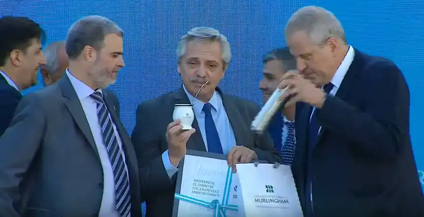 Antes de anunciar aumento a Jubilados, el presidente Fernández inauguró edificio de la Universidad de Hurlingham