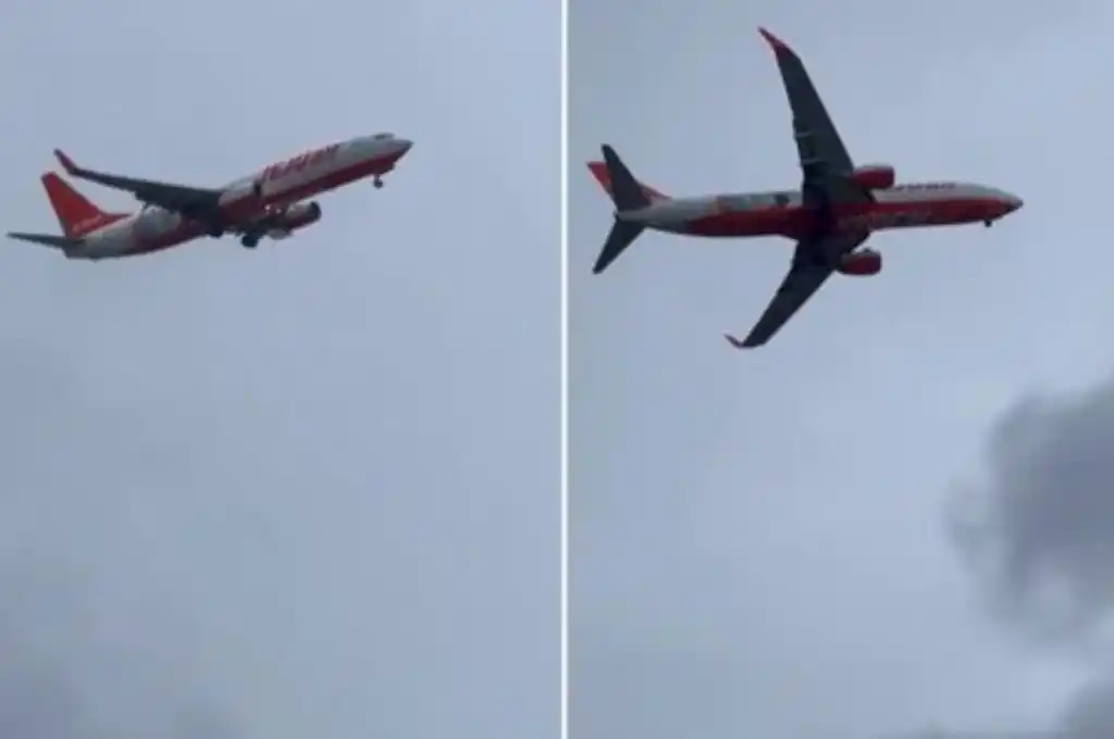 Un avión abortó su aterrizaje por el tifón Shanshan