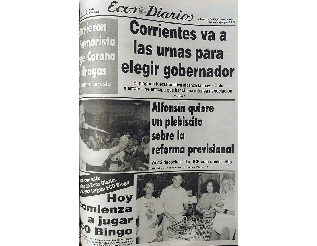 Domingo 20 de diciembre de 1992
