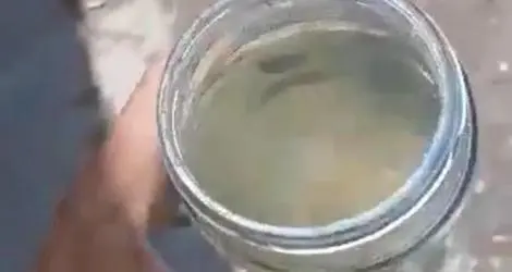 Así sale el agua en el barrio “Los Aromitos”
