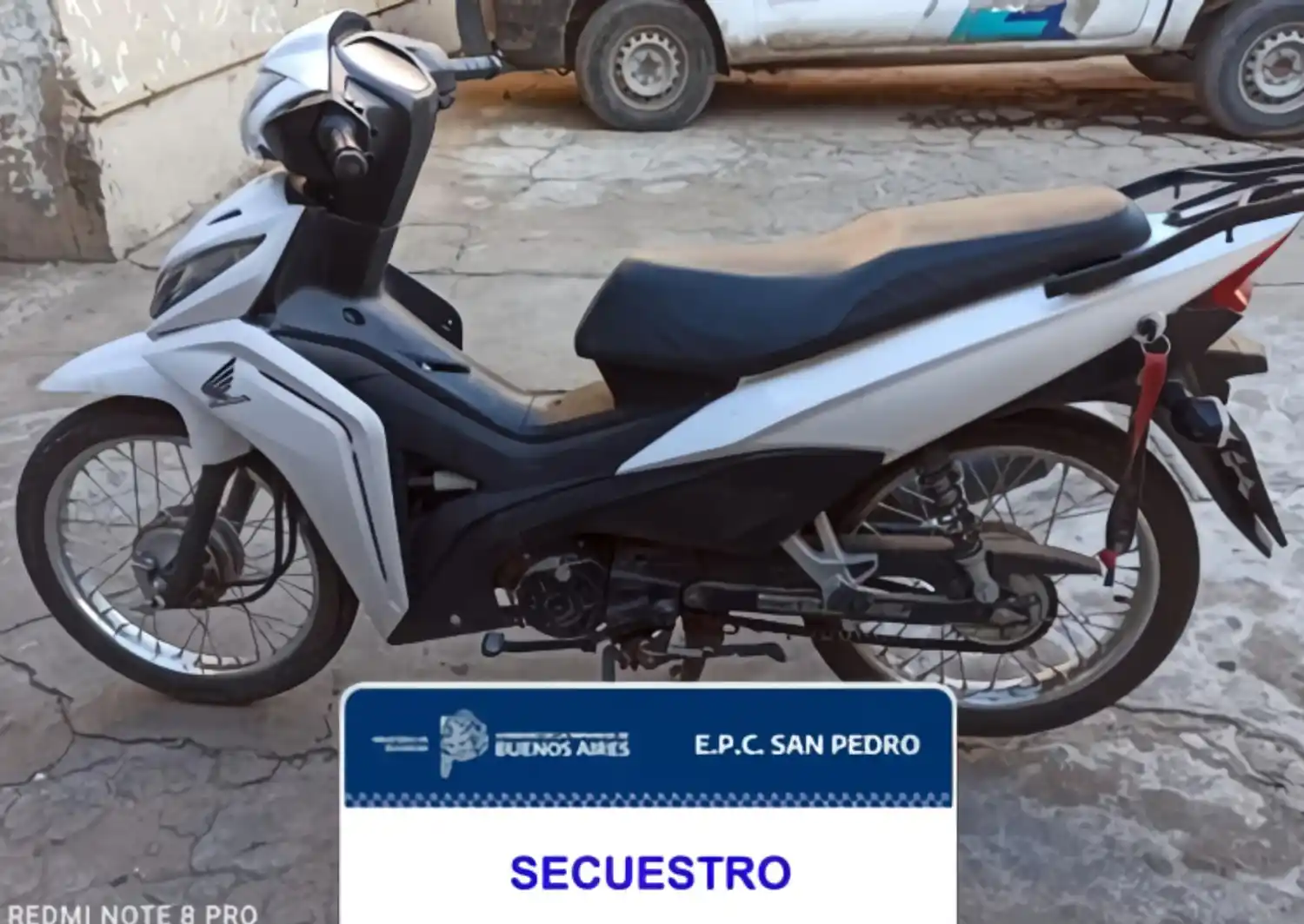 Motocicleta secuestrada