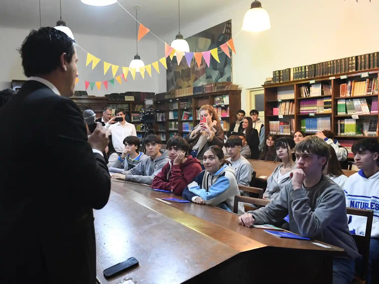 Una de las intituciones educativas visitadas fue el Mariano Moreno.