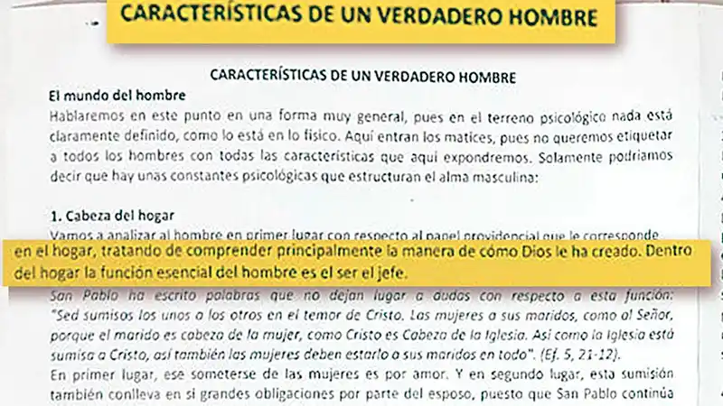 Polémica por un texto escolar que justifica la violencia machista