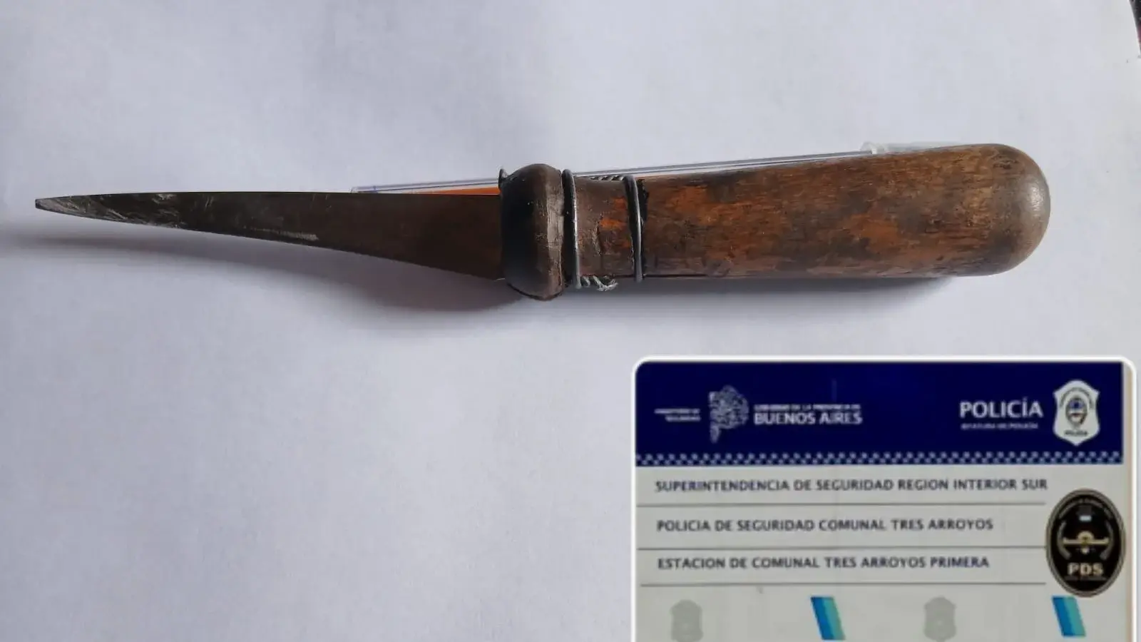 El arma secuestrada