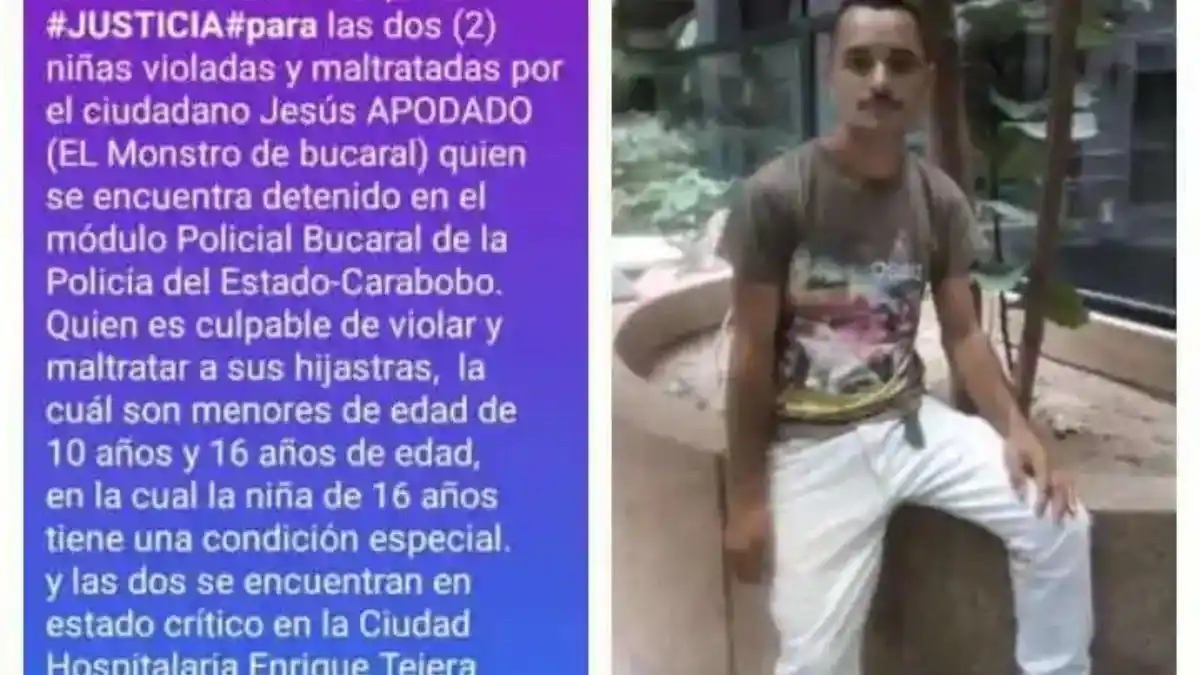 ¡ESTÁN GRAVES! Aberrado viola a sus dos hijastras y le causa lesiones