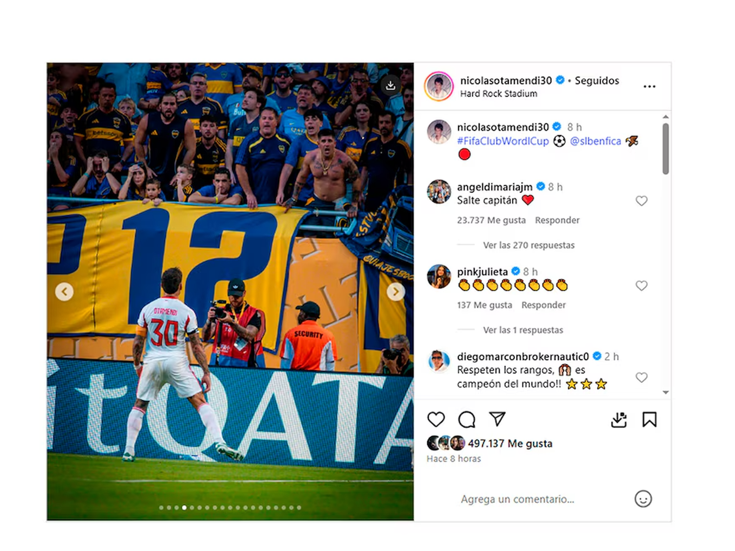 otamendi posteo