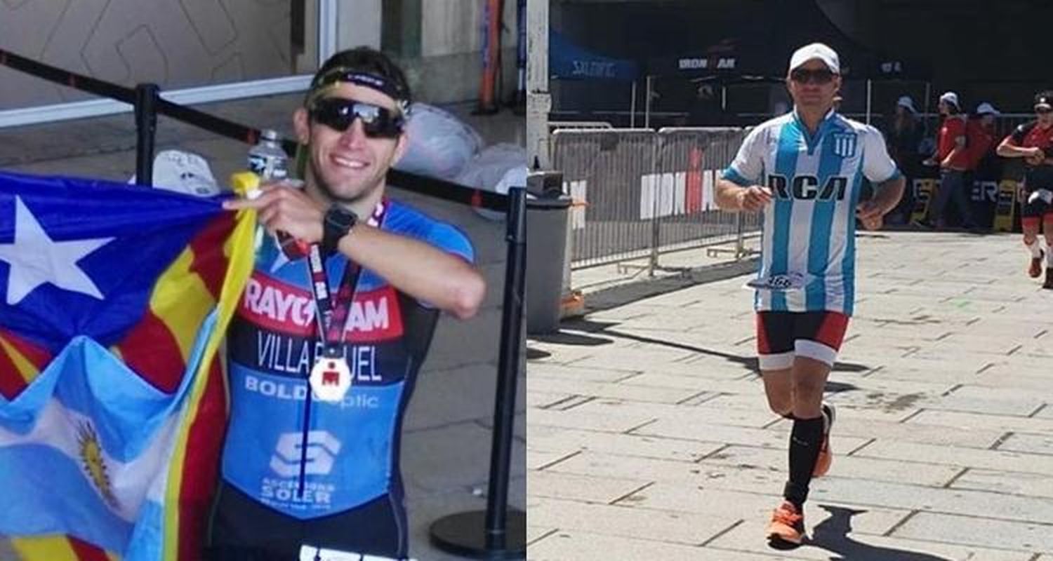 Ignacio Villarruel y Cristian González participaron en el Ironman de Mar del Plata