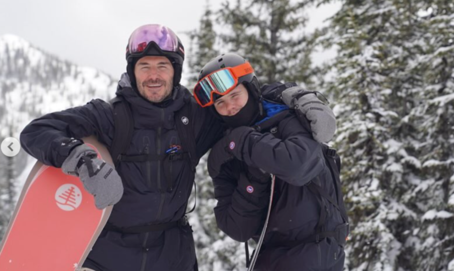 La habilidad de David Beckham en un deporte extremo de invierno