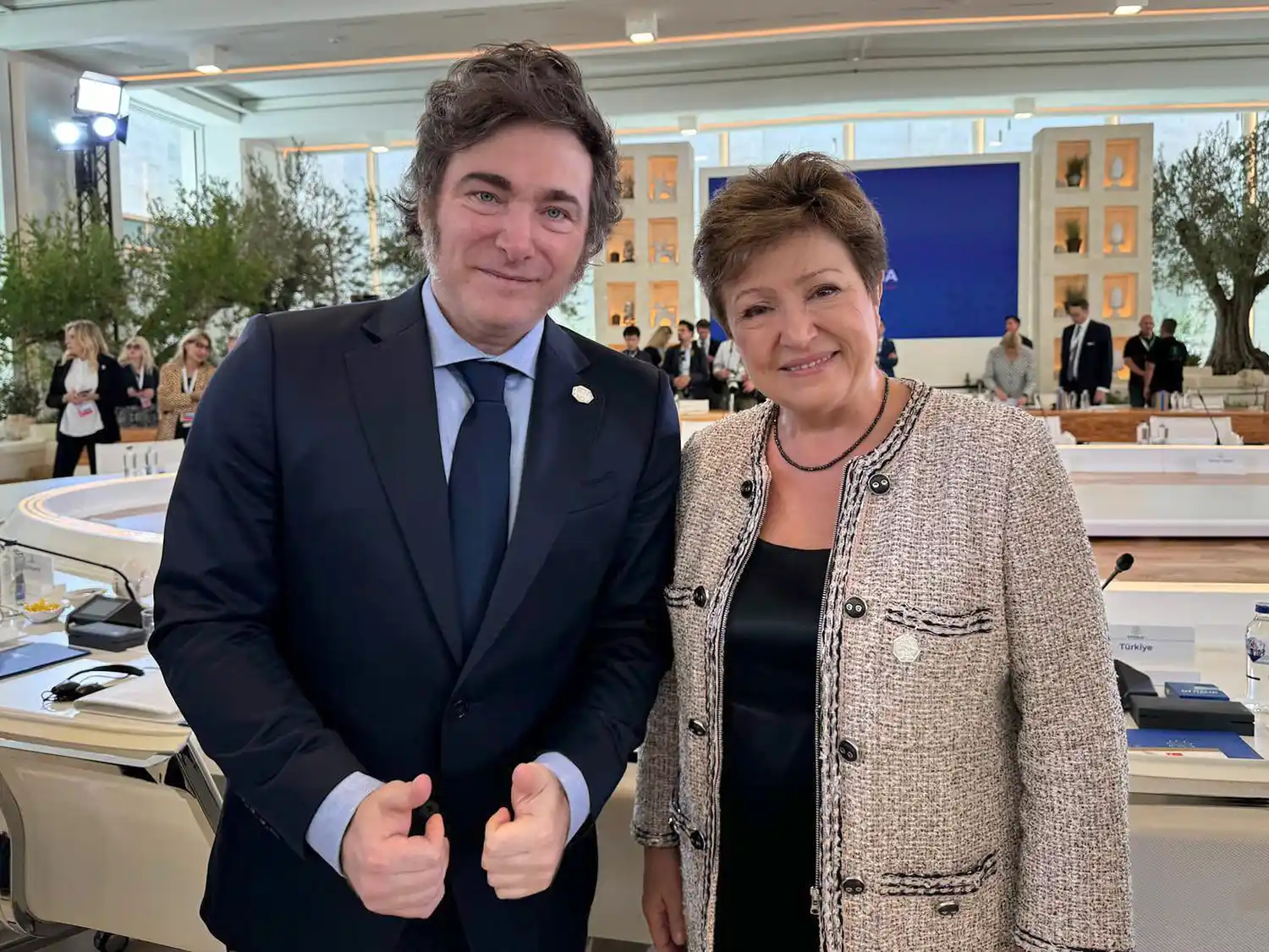 Javier Milei se reunirá el domingo con la titular del FMI.