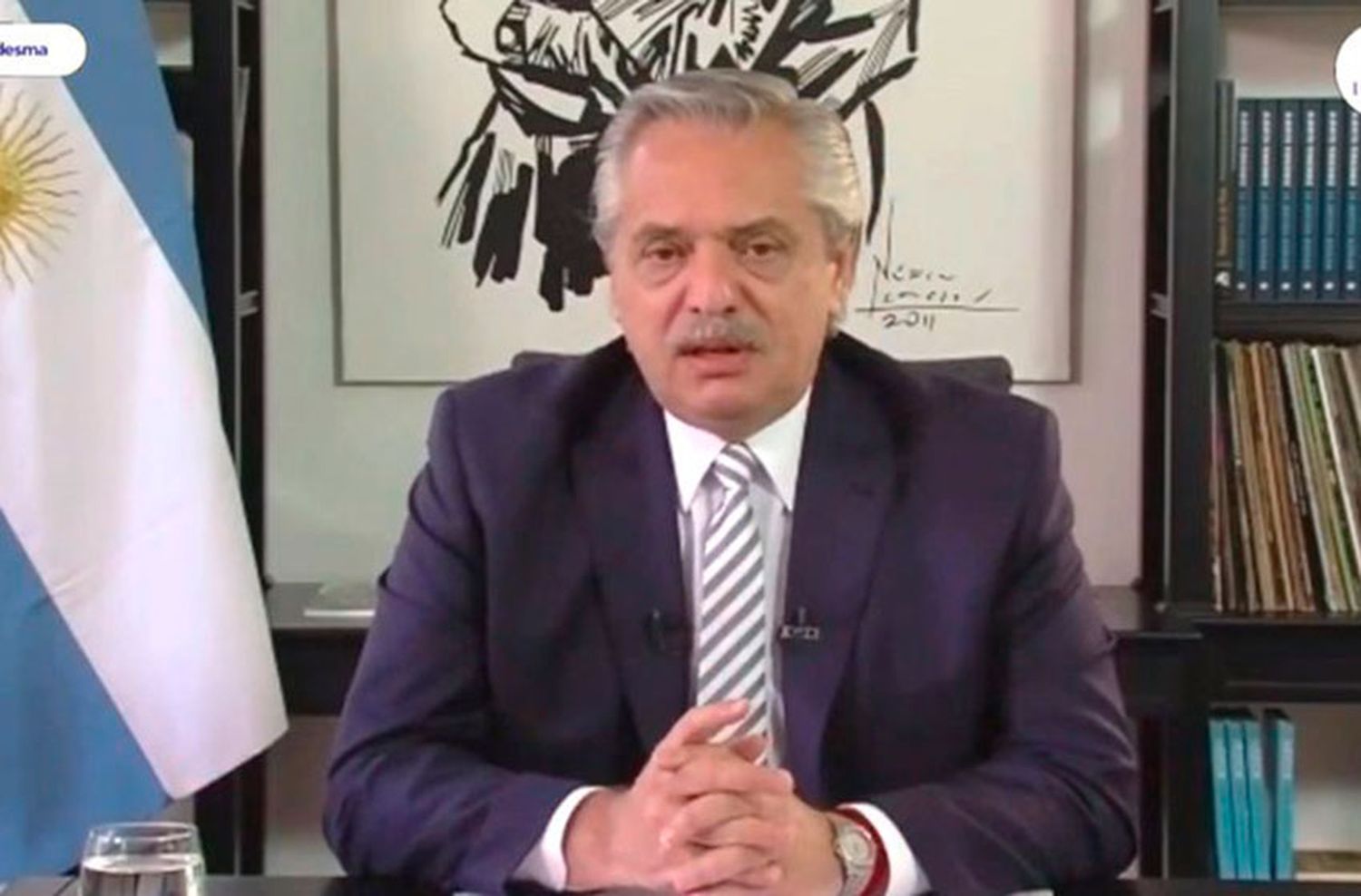 Alberto Fernández, ante los empresarios de IDEA: aseguró que jamás tocaría los depósitos en dólares