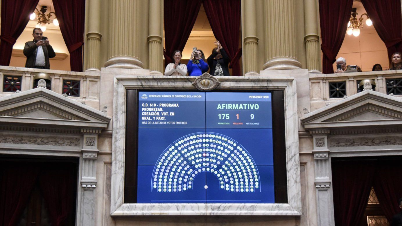 Diputados dio media sanción a proyecto que crea por ley las becas Progresar: Espert fue el único que votó en contra