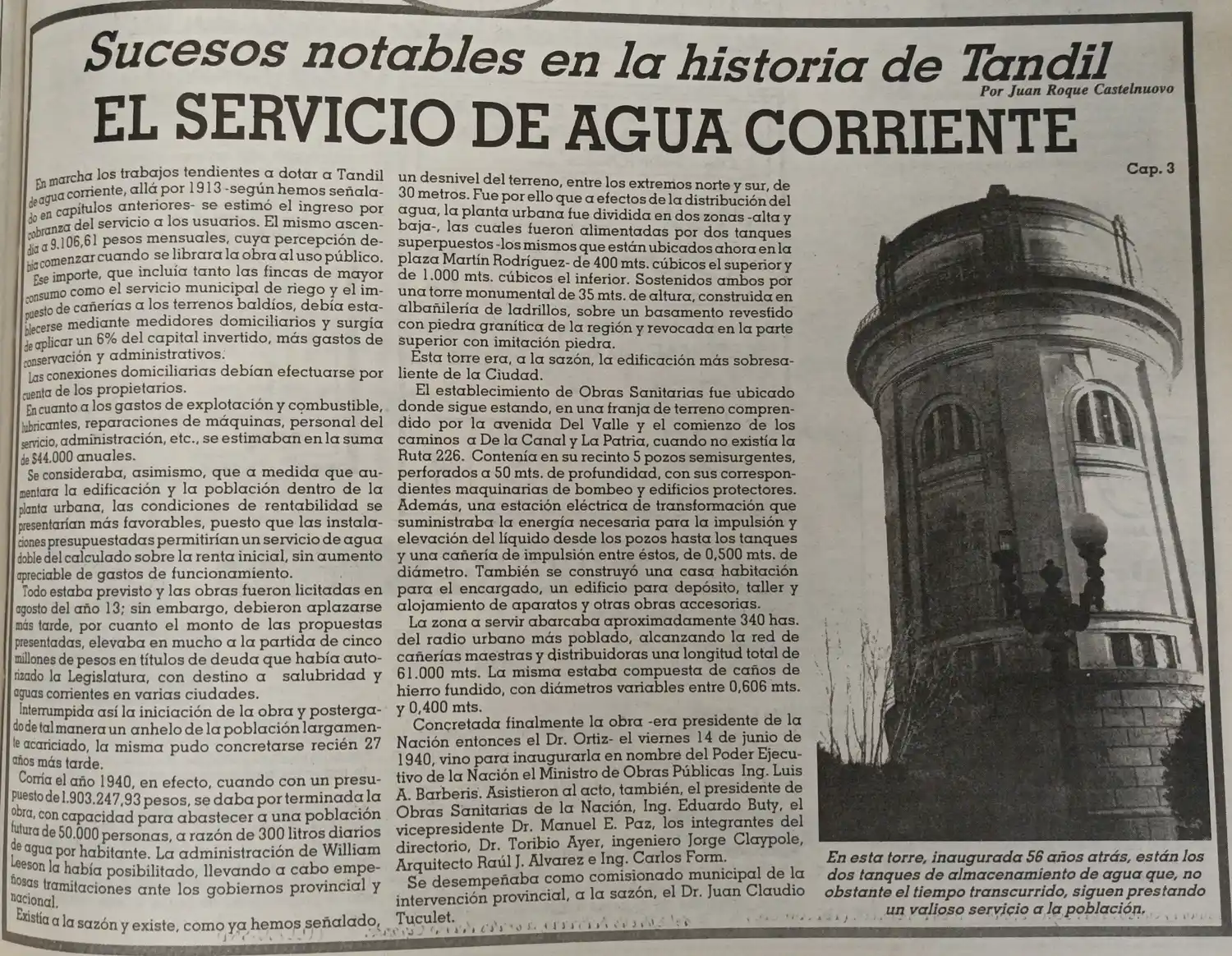 El servicio de agua corriente - Cap. 3