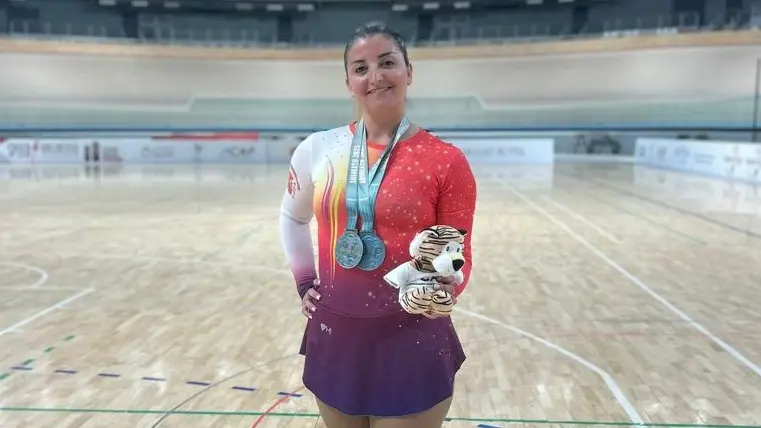 Gimena González Procopio brilló en el Nacional Absoluto de Patín