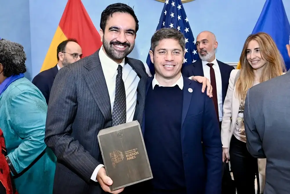 Axel Kicillof con el alcalde de Nueva York, Zohran Mamdani.