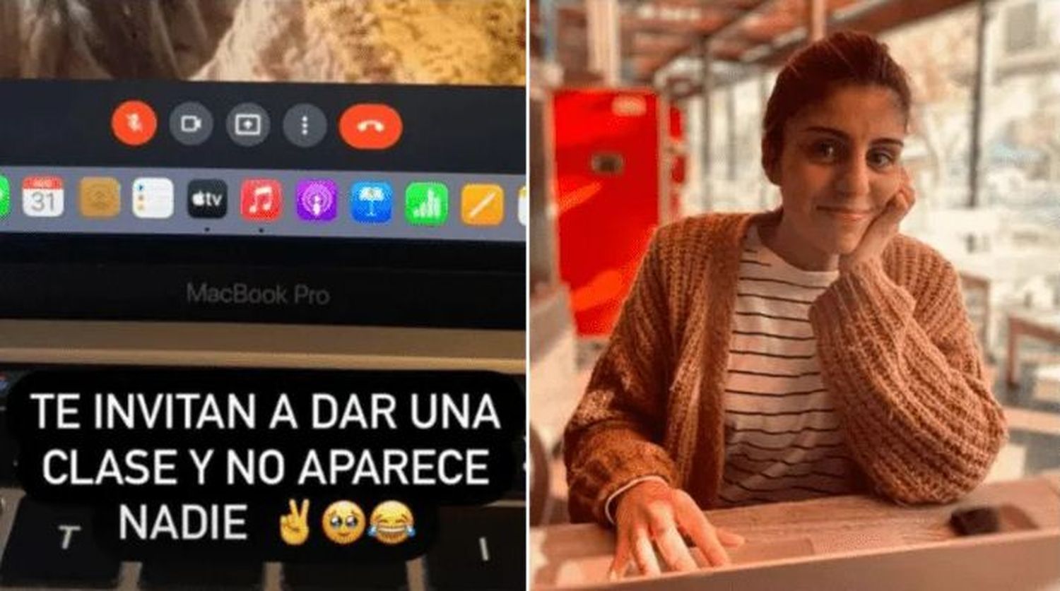 Una docente fue invitada a dar una clase virtual, pero nadie se presentó: así fue su reacción