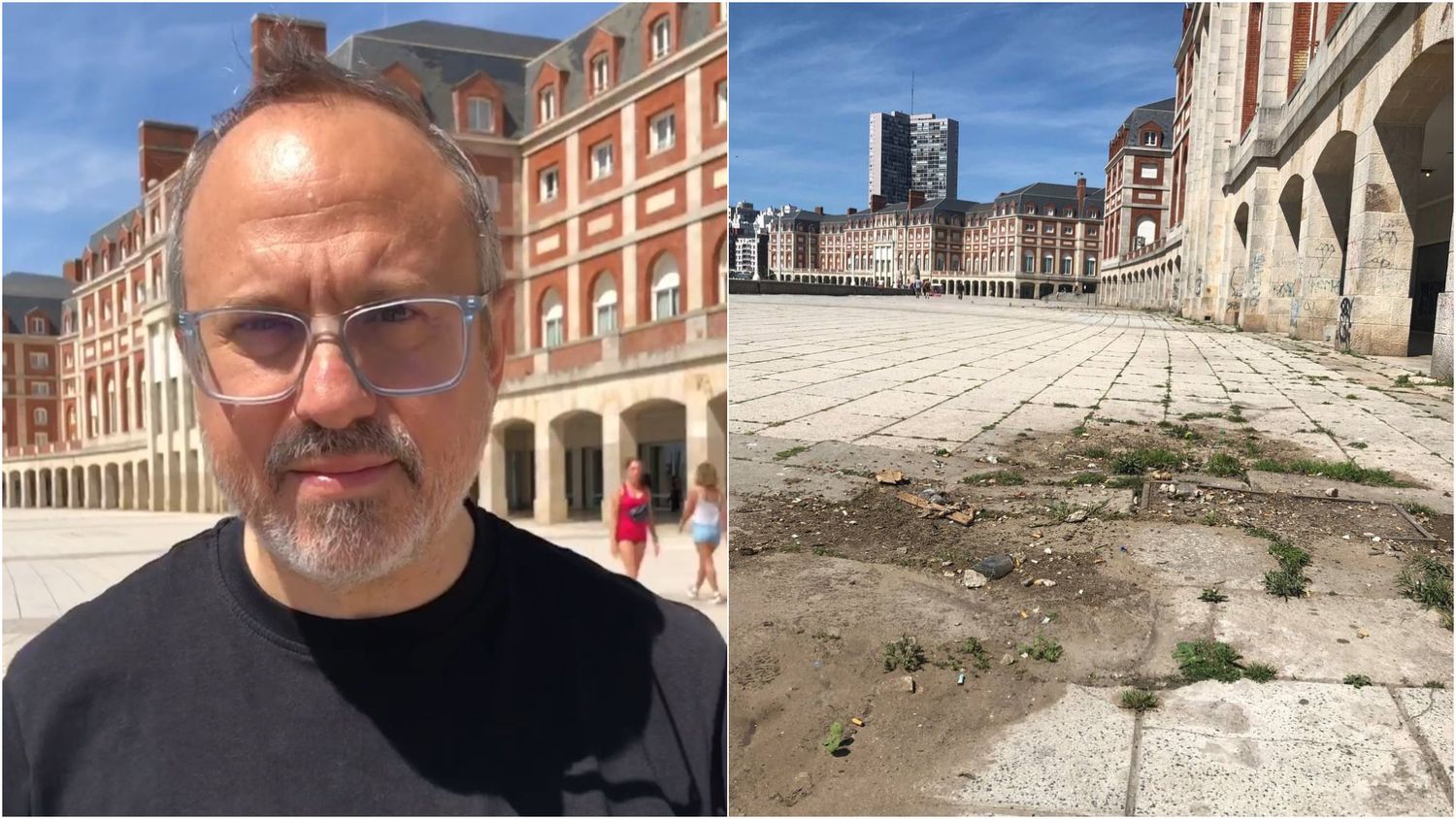 Valenzuela denunció en redes el estado de La Rambla de Mar del Plata