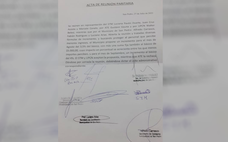 Paritaria municipal: hubo acuerdo con dos de los tres sindicatos y habrá beneficio para los que menos ganan