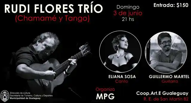 Anoche: Rudi Flores trío en CoopArte