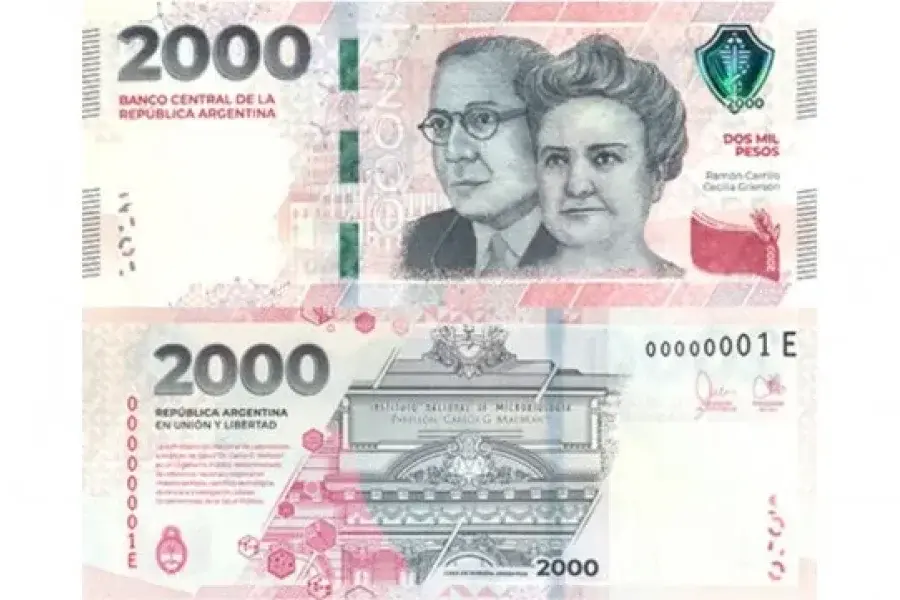Emiten billete de 2000 pesos con nuevas medidas de seguridad