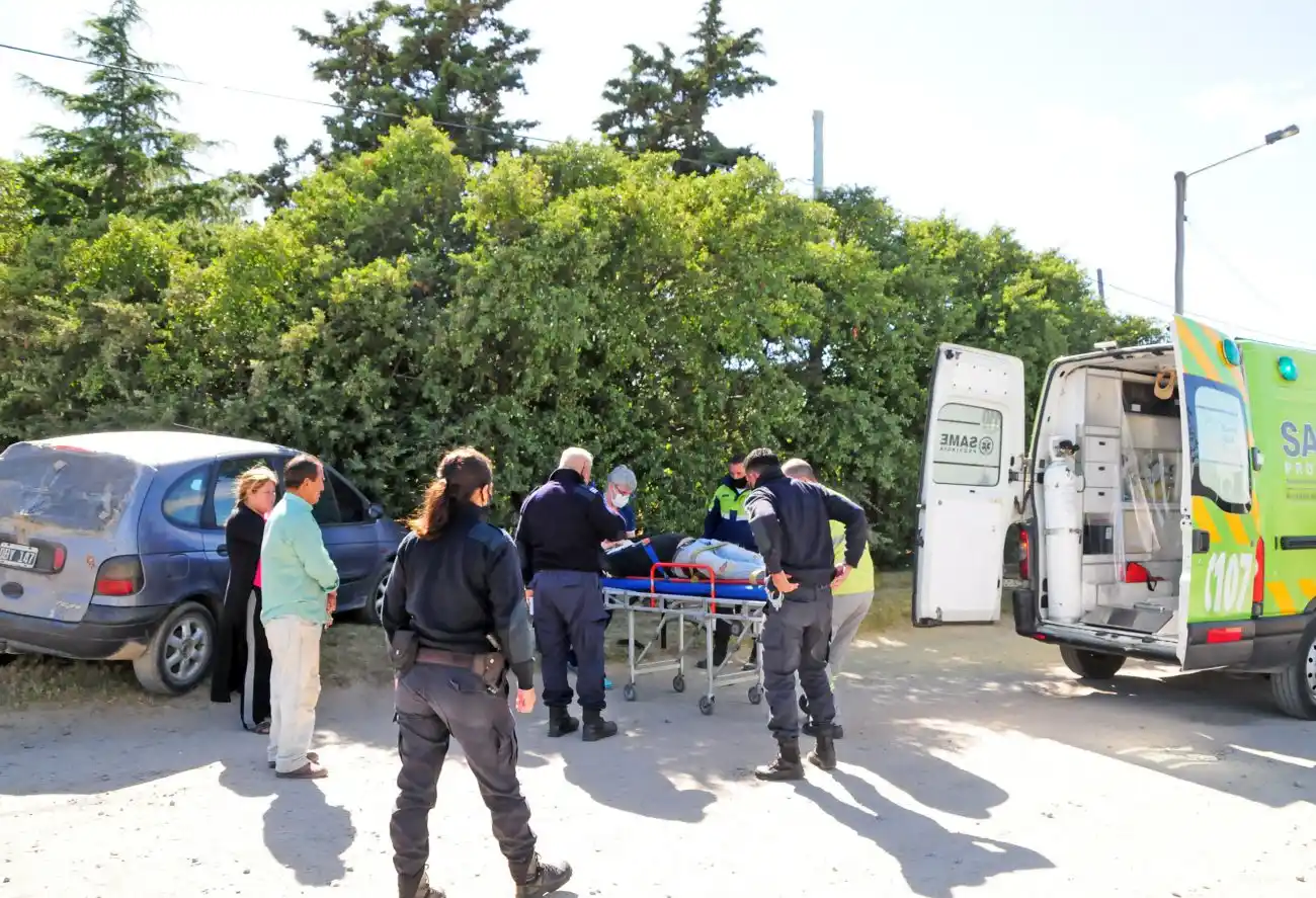Un motociclista sufrió una fractura tras protagonizar un choque en Argerich y Nigro