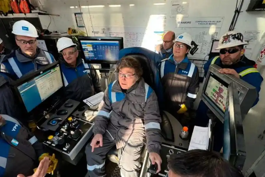 Milei visitó Vaca Muerta