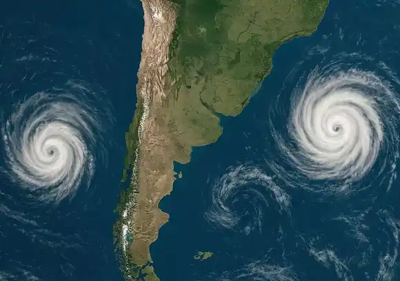 Alertaron por un ciclón con lluvias intensas, tormentas fuertes y ráfagas de hasta 50 km/h en Córdoba y Santa Fe