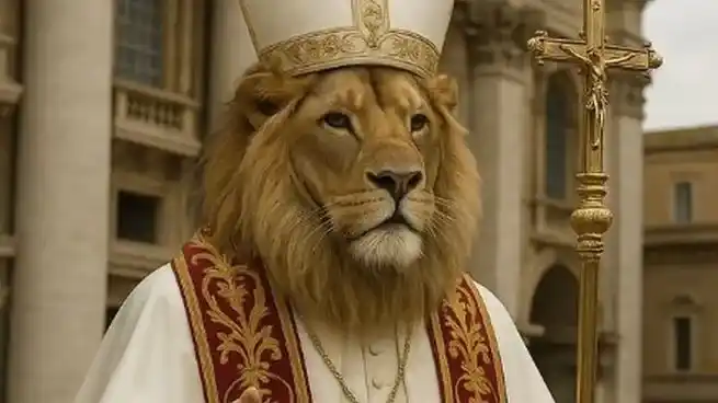 Javier Milei posteó un león vestido de Papa: "Las fuerzas del cielo han dado su veredicto"