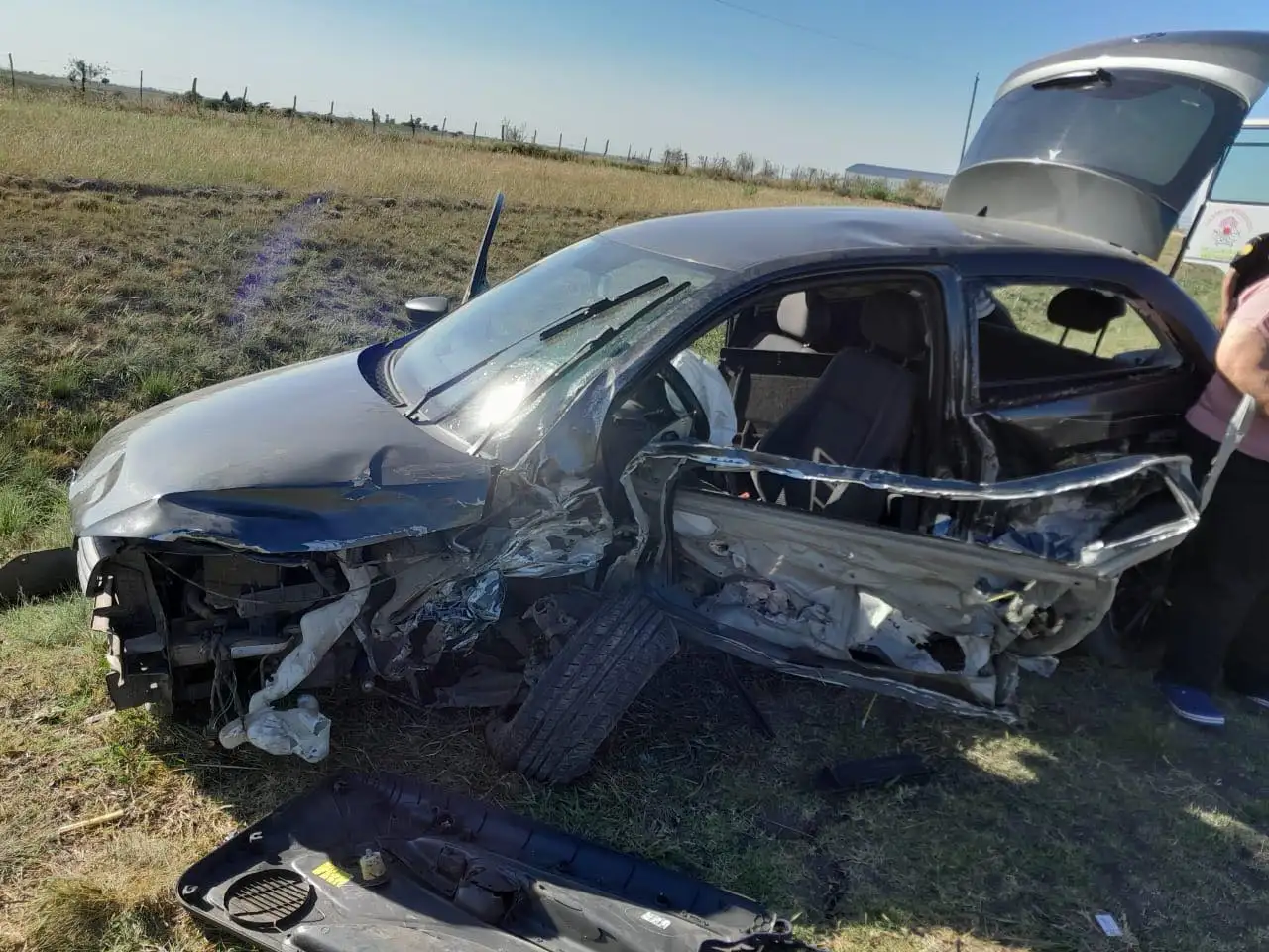 Chocaron dos autos en la Ruta 12: cinco personas fueron hospitalizadas